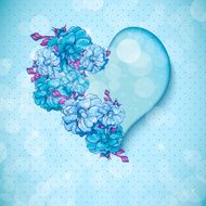 Valentine's day floral background with hearts N2