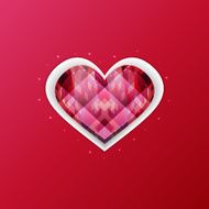 Card for Valentines day with heart N2