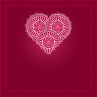 Valentine&#039;s Day Card with patterned heart