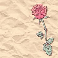 Floral card with roses N2