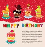 cartoon cake birthday card