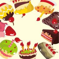 cute cartoon cake card N2