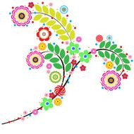 Flowers vector traditional branch of floral blooming N5