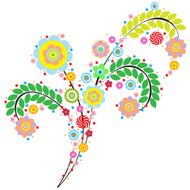 Flowers vector traditional branch of floral blooming N7