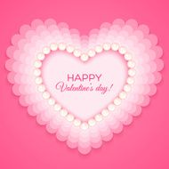 Valentines heart on pink background