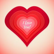 red abstract heart label