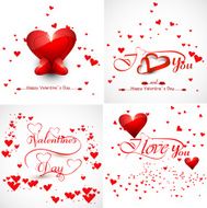 Vector beautiful hearts colorful for valentine&#039;s day collection background illustration