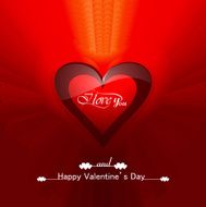 Valentine&#039;s day card with colorful heart background vector
