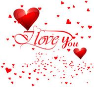 Valentine&#039;s day card for holiday hearts colorful design vector