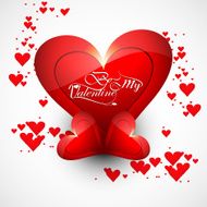Valentine&#039;s day card with colorful hearts concept background vector
