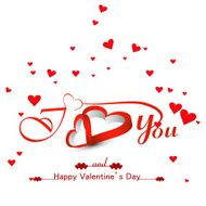 Beautiful hearts card for valentine&#039;s day background vector illustration