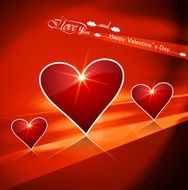 Valentines day for greeting card heart background colorful vector