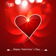 Beautiful heart colorful for valentine&#039;s day design background vector