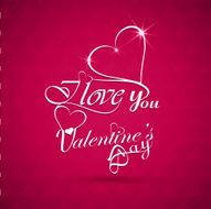 Beautiful I love You valentine&#039;s day text design background vector