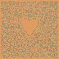 romantic valentine card with heart