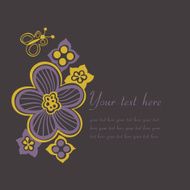 flower card with space for text