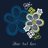 flower card with space for text N2