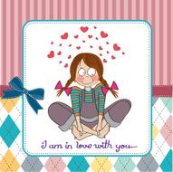 pretty young girl in love N10