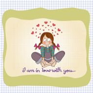 pretty young girl in love N12