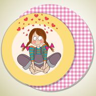 pretty young girl in love N15