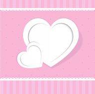 Heart from paper Valentines day card N6