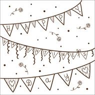Valentine&#039;s day party decoration flags