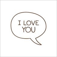 Bubble with declaration of love N2