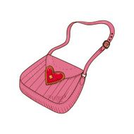 Lady&#039;s hand bag isolated on white