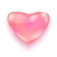 Glass heart for Happy Valentine Day Card