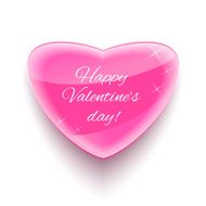 Glass heart for Happy Valentine Day Card N2