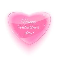 Glass heart for Happy Valentine Day Card N3
