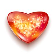 Glass heart for Happy Valentine Day Card N4