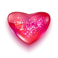 Glass heart for Happy Valentine Day Card N6