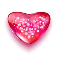 Glass heart for Happy Valentine Day Card N7