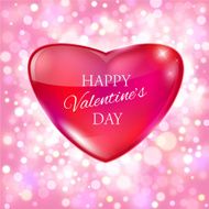 Glass heart for Happy Valentine Day Card N9