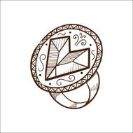 Ring with heart diamond N2