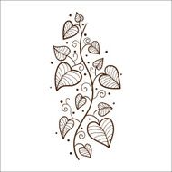 Heart leaves border