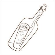 Bottle with love message