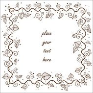 Leaves frame Greeting card concept N2