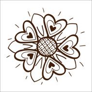 Flower with hearts N3