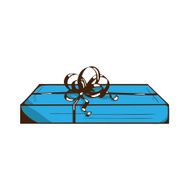 Present box with ribbon and bow N10