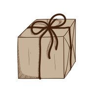 Present box with ribbon and bow N11