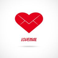 Love letter symbol Lovemail vector illustration