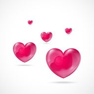 Glossy Red Heart Valentine&#039;s Day illustration