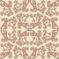 vector seamless romantic background with vintage floral ornament