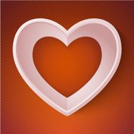 vector heart happy Valentine day love paper 3D frame N2
