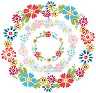 Flower frame Designed for invitations the holidays