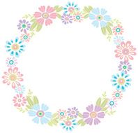 Flower frame Designed for invitations the holidays N3
