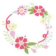 Flower frame Designed for invitations the holidays N9