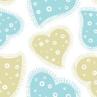 Seamless pattern with decorative hearts N3